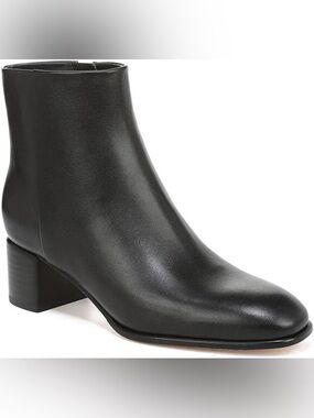 Vince Women's Arabel Square Toe Leather Ankle Boots